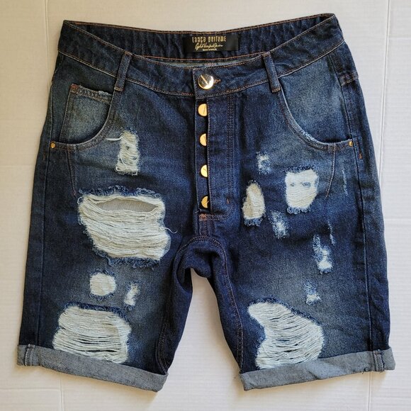 Lanca Perfume jean shorts Brazilian boho distressed denim beach coastal cowgirl - Picture 1 of 14